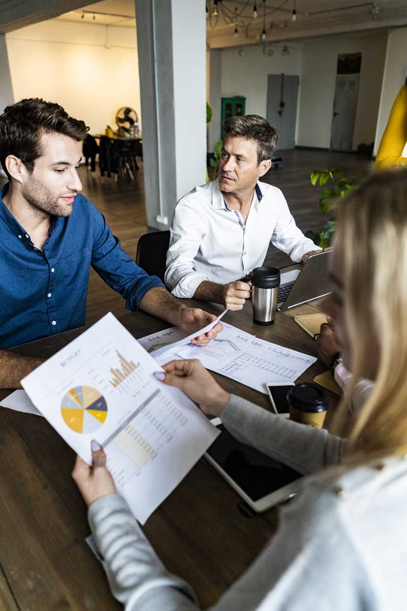 investment professionals having a strategy meeting